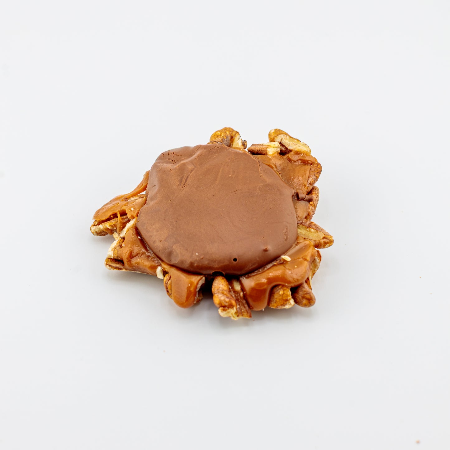 Single pecan cluster on a white background