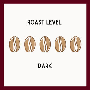 illustration of coffee beans denoting dark roast level
