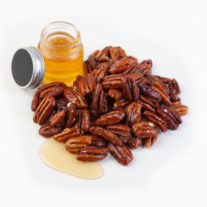 honey glazed pecans in a pile